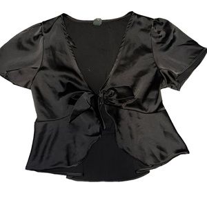 Satin Black Blouse